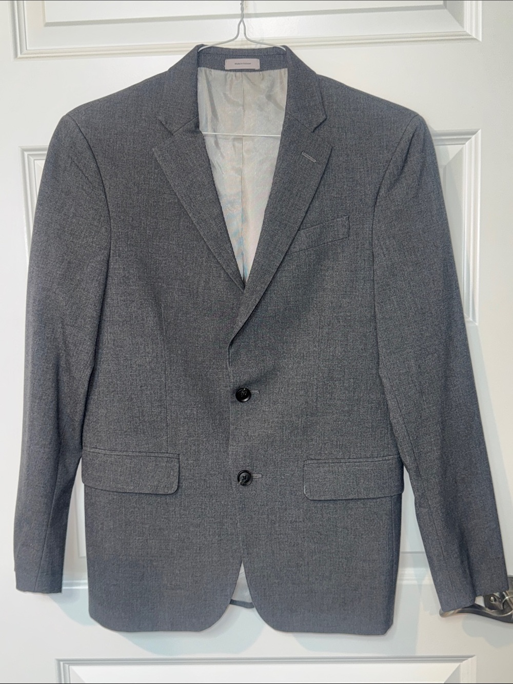 jf j.ferrar Men's Slim Fit Gray Two-Button Sport Coat